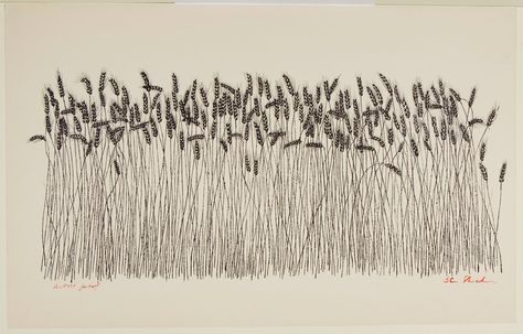 Wheat Field Wheat Drawing, Fireplace Modern, Ben Shahn, Harvard Art Museum, Wheat Field, Art Museums, Wheat Fields, Science Art, Beautiful Interiors