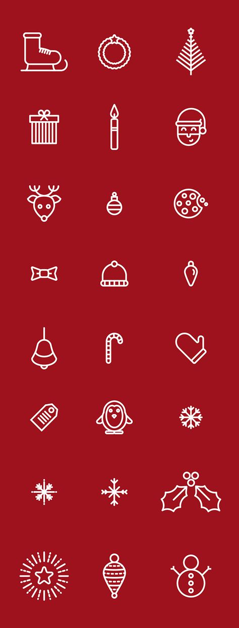 Christmas Iconography, Pictogram Design, Ticket Design, Flat Vector, Creative Industries, Character Creation, Visual Design, Creative Work, Christmas Card