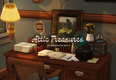 Antiquing is everybody's favorite activity, right? It must be! 'Cause who doesn't love stuff reminiscent of the past, owned by someone you don't (or do) know, entangled in their stories and intertwin… Sims 4 Vintage, Love Stuff, Sims 4 Decades Challenge, Ts4 Mods, Sims Stories, Sims 4 Family, Sims Houses, Favorite Activity, Fairy Home