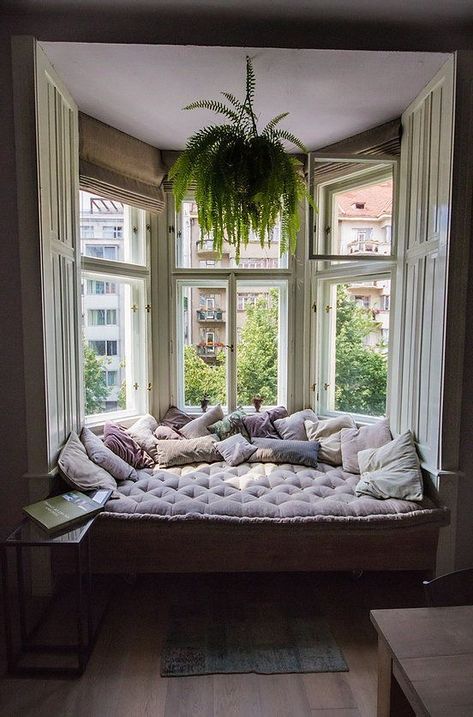 Window Seat Ideas, Modern Interior Design Ideas, Bay Window Living Room, Bay Window Seat, Window Seat Design, Window Seats, Seat Design, Dream Rooms, Window Seat