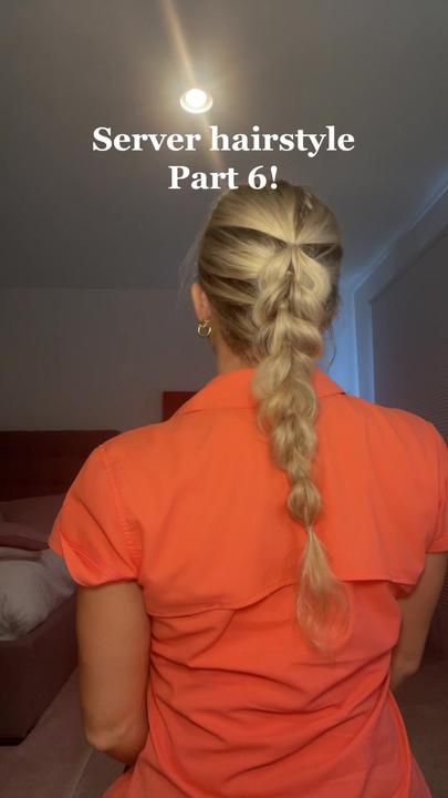 Server Updos Hairstyles, Cute Hairstyles For Servers, Server Hairstyles Restaurant Long Hair, Easy Server Hairstyles, Cute Waitress Hairstyles, Cute Server Hairstyles, Server Hairstyles Restaurant, Server Hair, Server Hairstyles