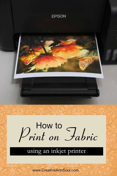 Printing On Fabric Inkjet, Heat Transfer Paper Inkjet Printer, Print Pictures On Fabric, Inkjet Transfer To Fabric, How To Print Pictures On Fabric, How To Print On Fabric Inkjet Printer, Diy Fabric Printing, Inkjet Printer Projects, Print On Fabric Diy