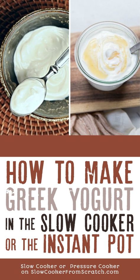 Slow Cooker Yogurt Recipe, Slow Cooker Greek Yogurt, Pressure Cooker Yogurt, Home Made Yogurt Instant Pot, Make Your Own Greek Yogurt, Making Greek Yogurt At Home, Home Made Greek Yogurt, What Can I Make With Yogurt, How To Make Greek Yogurt