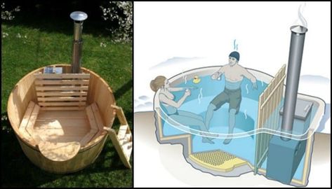 33 Inexpensive DIY Wood- Burning Hot Tub and Sauna Design Ideas Diy Sauna, Bird Diy, Tub Design, Hot Tub Designs, Sauna Diy, Diy Hot Tub, Home Design Magazines, Relaxing Moments, Garden Architecture