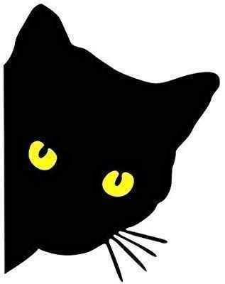 Cat Template, Cats Art Drawing, Black Cat Art, Cat Door, Cat Quilt, A Black Cat, Decorative Stickers, Naha, Applique Patterns