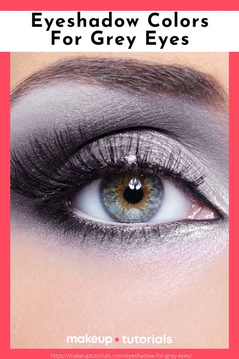 Choosing the right eyeshadow for grey eyes may pose a challenge for some because of the harmony of grey, blue, and green hues. While it may sound intimidating, it is actually pretty easy to find the right eye makeup for grey eyes if you know color theory. In this article, we show you makeup tutorials using the perfect eye shadow hues for those gorgeous grey eyes. Best Eyeshadow For Grey Eyes, Gray Blue Eyeshadow, Best Makeup For Grey Eyes, How To Make Grey Eyes Pop, Eyeshadow Looks For Gray Eyes, Grey Eyes Makeup Look, Eye Shadow For Grey Eyes, Make Up For Gray Eyes, Eye Shadow For Gray Eyes