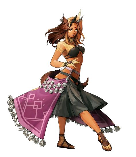 Female Catfolk Bard Dancer - Pathfinder PFRPG DND D&D 3.5 5th ed d20 fantasy Dancing, A Woman, Dancer, Internet, Tumblr, Memes, Purple