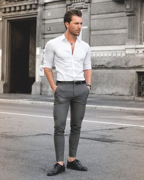 Dashing Formal Outfit Ideas for Stylish Men 11. Click image to see more. #suits #men #outfits #UrbanMenOutfits #menfashion #mensguides #menswear #menstreetstyle #streetwear #stylish #trendy #ootd #officewear Courthouse Wedding Outfit Men, Wedding Men Outfit, Courthouse Wedding Outfit, Mens Formal Outfits, Stylish Business Outfits, Business Casual Dress Code, Men's Business Outfits, Western Outfits Men, Casual Attire For Women