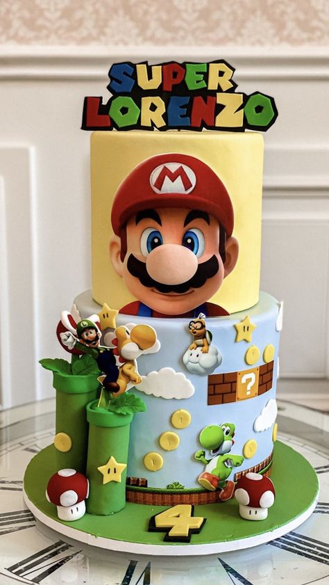 Cake For Women Elegant, Ghost Food, Birthday Cake For Women Elegant, Super Mario Bro, Mario Bros Cake, Birthday Cake For Women, Naruto Birthday, Cake For Women, Super Mario Cake