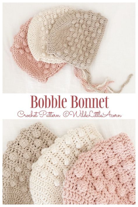 Baby Bonnet Free Crochet Patterns & Paid - DIY Magazine Crochet Bonnets, Baby Bonnet Crochet Pattern, Baby Hat Free Pattern, Baby Bonnet Pattern, Crochet Bonnet, Preemie Hats, Crochet Baby Bonnet, Newborn Crochet Patterns, Crochet Baby Hat Patterns