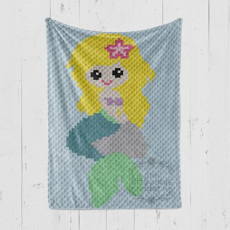 Blanket Corner, Crochet Pattern Baby Blanket, Mermaid Crochet, Woodland Baby Blanket, Graph Crochet, Color Graphing, Crochet Graph, Corner To Corner, Row By Row