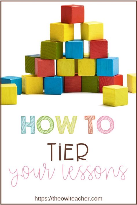 Differentiation can be hard and time-consuming! Learn to tier your lessons so that you can meet the needs of all your students! Differentiation In The Classroom, Planning School, Differentiated Learning, Teacher Blogs, Classroom Community, Student Motivation, Teaching Elementary, Teaching Strategies, Student Teaching