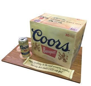 Coors Banquet Cake, Sculpted Cake, Coors Banquet, Cakes For Men, Sheet Cake, Cupcake Cookies, 60th Birthday, Cake Art, Cupcake Cakes