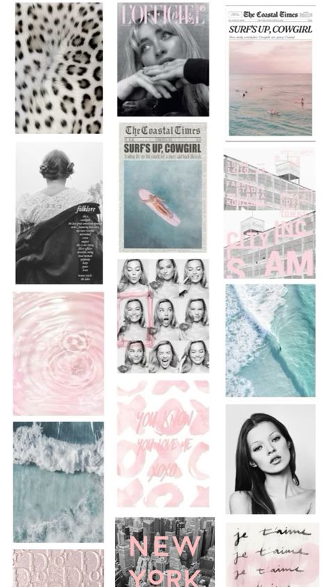 Posters On Wall Bedroom, Aesthetic Era, Printable Wall Collage, Feminine Energy Aesthetic, Bedroom Wall Collage, Scrapbook Stickers Printable, Girl Posters, Collage Poster, Surfs Up