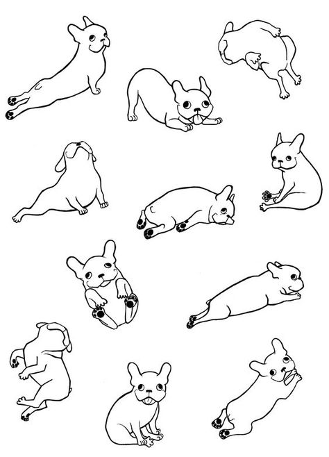 Frenchie yoga French Bulldog Drawing, Bulldog Drawing, French Bulldog Tattoo, Bulldog Tattoo, French Bulldog Art, Bulldog Francese, Frenchie Bulldog, Bulldog Art, 강아지 그림