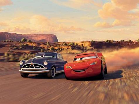 Doc Hudson & Lightning McQueen (Cars) Doc Hudson Wallpaper, برق بنزين, Disney Cars Wallpaper, Disney Cars Movie, Cars 2006, Route 66 Road Trip, F1 Wallpaper Hd, Walt Disney Pictures, Pixar Movies