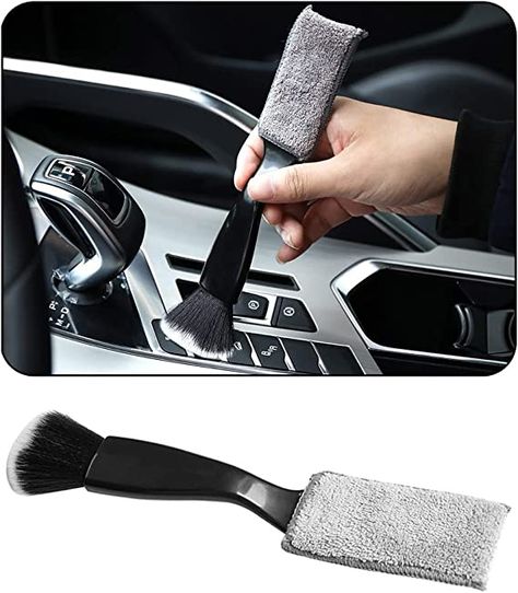 Smeyta Double Head Brush for Car Clean 1Pack,Car Brushes for Detailing Interior,Car Detailing Brushes Exterior,Soft Car Detailing Brush(Double Head-Black,1Pack) Car Detailing Interior, Cleaning Air Vents, Car Wash Equipment, Car Wash Brushes, Car Detail, Cleaning Car Interior, Vent Cleaning, Interior Car, Car Air Conditioning