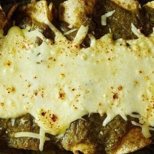 Whole Roasted Cauliflower with Whipped Goat Cheese Recipe - Bon Appétit Enchiladas Suizas Recipe, Enchiladas Suizas, Green Enchilada Sauce, Ras El Hanout, Enchilada Sauce, Chicken Enchiladas, Food 52, Fajitas, Rotisserie Chicken