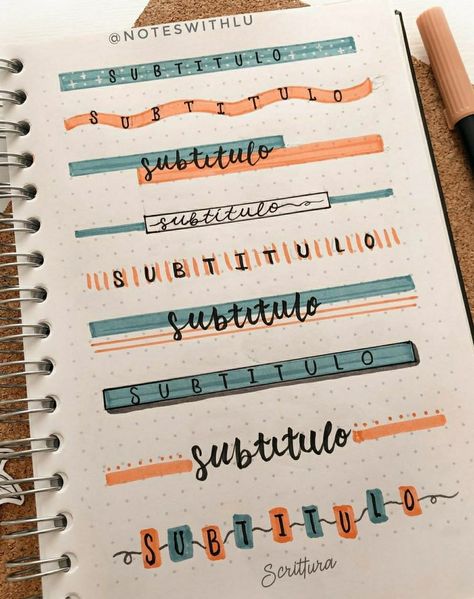 Cute Lettering, خريطة ذهنية, Studera Motivation, Penanda Buku, Bullet Journal Banner, Bullet Journal Notes, Bullet Journal Paper, Seni Dan Kraf, School Organization Notes