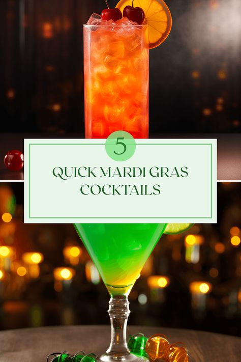 Get ready to celebrate Mardi Gras with these 5 refreshing and easy cocktails! From the fruity Hennessy Hurricane with its bold cognac flair to the tangy, fun Hand Grenade that brings a festive spirit, these drinks are guaranteed to impress your guests. Whether you're hosting a party or just enjoying the festivities, these cocktails are simple to make and full of flavor. Mix up some Louisiana classics and add a splash of excitement to your celebration with these vibrant drinks that capture the essence of Mardi Gras. Masquerade Drinks Cocktails, Mardi Gras Drinks Cocktails, Louisiana Cocktails, Bourbon Milk Punch, Mardi Gras Cocktails, Mardi Gras Drinks, Cocktail Decoration, Melon Liqueur, Passion Fruit Juice