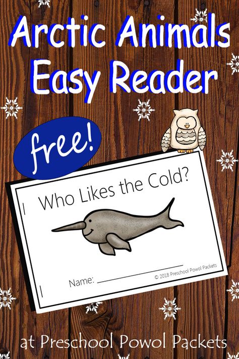 Perfect easy reader: arctic animals for kids! Ideal for preschool and kindergarten! Polar Animals Kindergarten Activities, Arctic Animal Lesson Plans For Preschool, Arctic Fox Preschool Activities, Arctic Activities For Preschool, Polar Bear Facts Preschool, Kindergarten Arctic Animals, Arctic Fox Crafts, Arctic Animals Preschool Activities Free Printables, Arctic Animals Printables