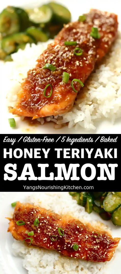 Easy Honey Teriyaki Salmon Honey Garlic Teriyaki Salmon, Sweet Teriyaki Salmon, Maple Teriyaki Salmon, Terriaki Salmon Recipe, Salmon Teriyaki Marinade, Salmon Recipes With Honey, Healthy Summer Dinner Recipes Clean Eating Gluten Free, Teriyaki Halibut, Medeterian Diet