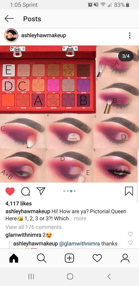 Blood Sugar Palette Looks, Jeffery Star Makeup, Jeffree Star Palette, Eyeshadow Step By Step, Makeup Pictorial, Lip Care Routine, Red Eyeshadow, Star Eyes, Face Makeup Tips