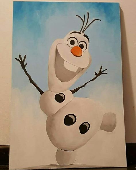 MDF Olaf #olaf#frozen#painting#acryl Olaf Painting On Canvas Easy, Frozen Painting Ideas, Olaf Art, Olaf Painting, Merry Christmas Drawing, Elsa Cartoon, Olaf Drawing, Frozen Painting, Disney Olaf