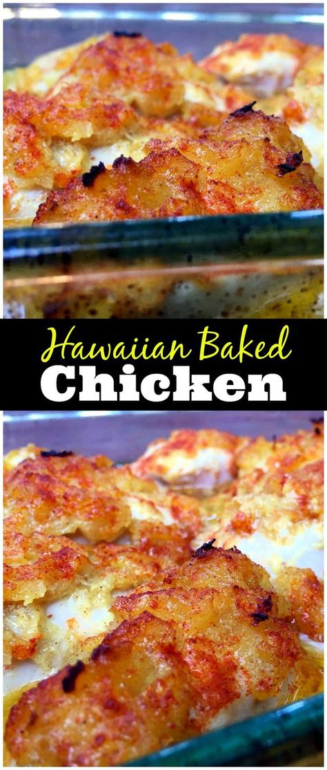 Hawaiian Baked Chicken | Aunt Bee's Recipes Chicken Recipies, Easy Baked Chicken, Hawaiian Food, Chicken Main Dishes, Chicken Dishes Recipes, Baked Chicken Recipes, Chicken Dinner Recipes, Easy Chicken Recipes, Chicken Breast Recipes