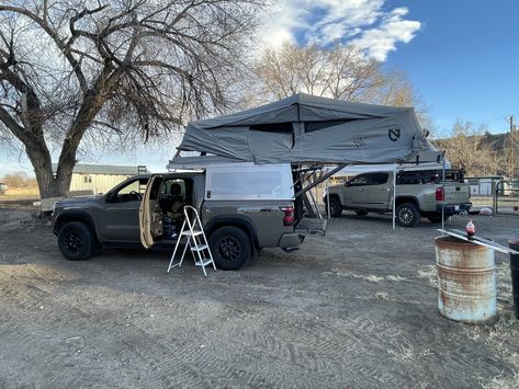 (2) 2023 Pro4x Goes Camping | Nissan Frontier Forum 2023 Nissan Frontier, Custom Pickup Trucks, Nissan Frontier, Jeep Gladiator, Toyota Tacoma, Go Camping, Open Air, Pickup Trucks, Nissan