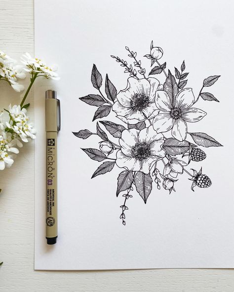 A few of my illustrations available at @fromeden_co . . . . . .#floraldrawing #flowerdrawing #inkillustration #inkedgirls #floralsyourway #floralpursuits #sketchbookdrawing #flowerstagram Floral Ink Drawing, Bujo 2025, Name Drawings, Pen Art Work, Botanical Line Drawing, Flower Art Drawing, Flower Sketches, Floral Drawing, Marker Drawing