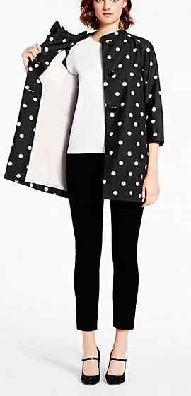 Kate Spade Clothes, Kate Spade Style, Dot Shirt, Polka Dot Shirt, Va Va Voom, Raincoats For Women, New Classic, Inspiration Mode, Moda Fashion