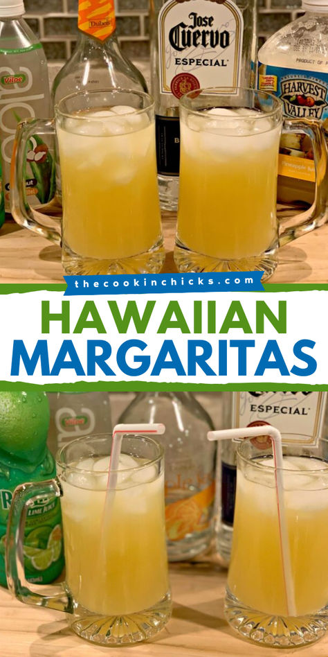 Looking for the perfect alcoholic 4th of July beverage? Learn how to make one of the best Hawaiian margarita drink recipes! These easy Hawaiian margaritas have pineapple and coconut for a refreshing twist on the classic cocktail! Enjoy! Pineapple Mixed Drinks Alcohol, Pineapple Margarita Recipe Pitcher, Hawaiian Alcoholic Drinks, Easy Summer Drinks Alcohol Simple, Pineapple Drinks Alcohol, Refreshing Summer Drinks Alcohol, 4th Of July Drinks Alcoholic, Party Drinks Alcohol For A Crowd, Summer Margarita Recipes