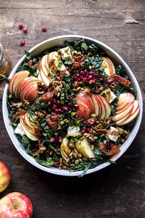 Harvest Kale Salad, Apples Salad, Harvest Kale, Honeycrisp Apple, Autumn Salad Recipes, Salad Kale, Thanksgiving Salad, Harvest Salad, Beautiful Salad