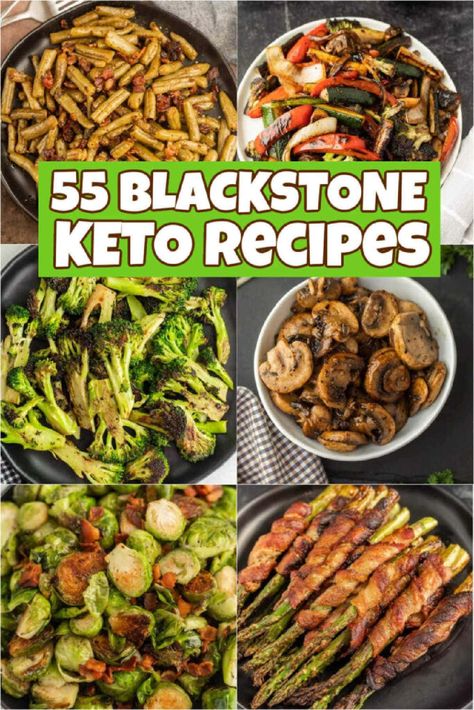 Keto Blackstone Recipes - grillonadime.com Keto Blackstone, Fancy Meals, Bbq Pork Chops, Blackstone Recipes, Griddle Recipes, Steak And Mushrooms, Low Carb Chicken Recipes, Blackstone Griddle, Low Carb Side Dishes