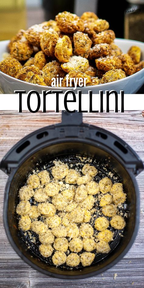 Tortellini Air Fryer, Airfryer Appetizers, Air Fryer Tortellini, Pesto Dipping Sauce, Cheesy Tortellini, New Air Fryer Recipes, Cooks Air Fryer, Air Fried Food, Air Fryer Oven Recipes