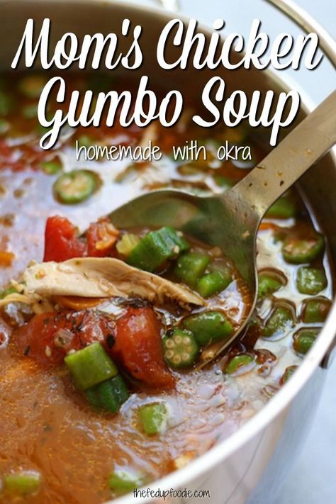 Chicken Gumbo Recipe Easy, Chicken Gumbo Soup Recipe, Gumbo Soup Recipe, Chicken Gumbo Soup, Gumbo Recipe Easy, Bisque Soup Recipes, Gumbo Soup, Clean Eating Vegetarian Recipes, Chicken Gumbo