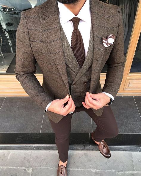 Brown Plaid Suit Men, Lorenzo Brown, Plaid Suit Men, Stylish Mens Suits, Designer Suits For Men, Suit Men, Plaid Suit, David Gandy, Fashion Suits