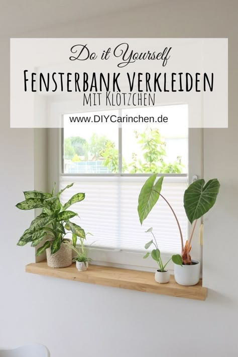 DIY Anleitung - Fensterbank günstig mit Klötzchen verkleiden & verbreitern Diy End Tables, Diy Sofa Table, Home Design Diy, Diy Patio Furniture Cheap, Diy Classroom, Inspire Me Home Decor, Diy Furniture Easy, Diy Sofa, Diy Coffee Table