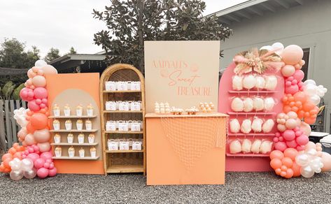 Candy Bar Backdrop Ideas, Cotton Candy Station, Cotton Candy Holder, Cupcake Wall, Treat Wall Party, Cotton Candy Booth Ideas, Cotton Candy Backdrop, Cotton Candy Wall Party, Cotton Candy Display Ideas