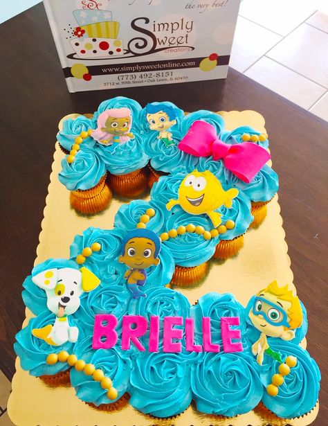 Bubble Guppies Birthday Party Ideas Cake, Bubble Guppies Themed Birthday Party, Bubble Guppies Birthday Theme, Bubble Guppies Cupcakes, Bubble Guppies Birthday Cake, Bubble Guppies Theme, Bubble Guppies Cake, Recipes Cupcakes, Bubble Guppies Birthday Party