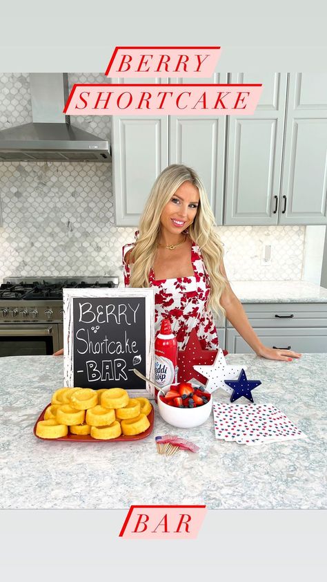 Macy Blackwell on Instagram: “Berry Shortcake Bar!🍓🫐 Easy, light, and refreshing dessert perfect to serve all summer! - Mini sponge cakes - Mixed berries…”