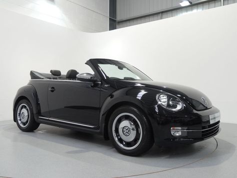 Volkswagen Beetle 1.4 TSi 50's Special Edition Convertible Finished in Deep Pearl Black with Salsa Red / Black Vienna Leather Interior. For more images and spec: http://www.simonjamescars.co.uk/vw-beetle-50s-edition-in-derbyshire-3702724 Black Convertible Beetle, Black Beetle Convertible, Black Vw Beetle Convertible, Vw Beetle Black, 2013 Volkswagen Beetle Convertible, Black Volkswagen Beetle, Black Vw Beetle, Black Beetle, Vw Beetle Convertible