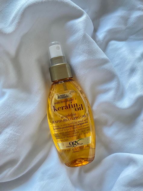 Ogx Keratin Oil, Ogx Hair Serum, Ogx Hair Products Curly, Garnier Hair Oil, Ogx Hair Products Aesthetic, Ogx Hair Oil, Hair Care Products Aesthetic, Keratin Products, Keratin Hair Products