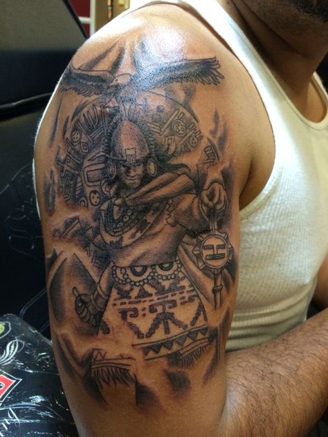 First Tattoo. Pachacutec, “World Transformer” was the ninth Inca of the Kingdom of Cuzco Peru. In the background is Inti the Sun God. Inca Warrior Tattoo, Peru Tattoo Ideas Inca, Peru Tattoo Ideas, Peru Tattoo, Inca Art, Lion Art Tattoo, Inca Tattoo, Indian Tattoo, Red Tattoos