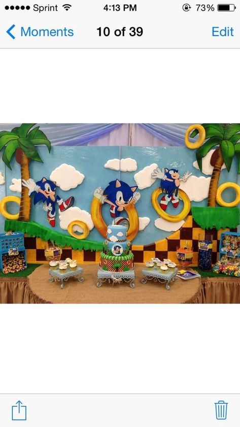 Hedgehog Birthday Party Ideas, Sonic The Hedgehog Birthday Party, Sonic Birthday Parties, Sonic Party, Hedgehog Birthday, Sonic Birthday, Celebrate Good Times, Sonic And Shadow, Trunk Or Treat