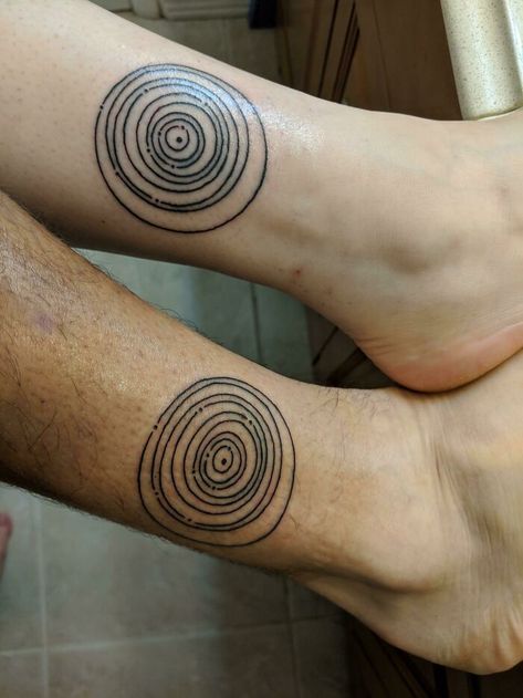 The Wife And I Got Tattoos Of A Diagram Depicting The Position Of The Planets As They Were The Exact Time We Were Married. Izic Woodall, Holy Grail Tattoo, Lakeland, Florida Tattoos With Deep Meaning, Florida Tattoos, Tattoo Catalog, Tribute Tattoos, Tattoo Salon, Handpoke Tattoo, R Tattoo, Leg Tattoo, Best Friend Tattoos