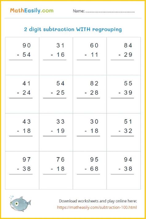 2 digit subtraction worksheets in PDF Second Grade Subtraction Worksheets, Subtraction Worksheets 3rd, Subtraction Worksheets Grade 1, Basic Subtraction Worksheets, Two Digit Subtraction, 2 Digit Subtraction, Math Subtraction Worksheets, Basic Subtraction, Free Printable Math Worksheets