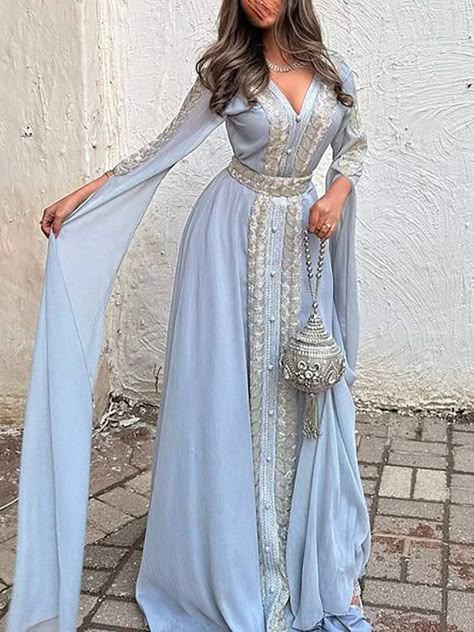 Elegant Kaftan Dresses, Arabian Prom Dress, Arabic Outfits, Arab Clothes, Arab Dresses, Plus Size Gown, Moroccan Kaftan Dress, Arab Dress, Arabic Fashion