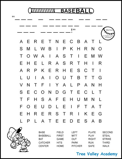 Free Printable Baseball Word Search For Kids - Tree Valley Academy 3rd Grade Worksheets Free Printable, Baseball Word Search, Earth Day Word Search, Homeschooling Elementary, Baseball Activities, 3rd Grade Spelling, Third Grade Worksheets, Printable Baseball, Word Search For Kids